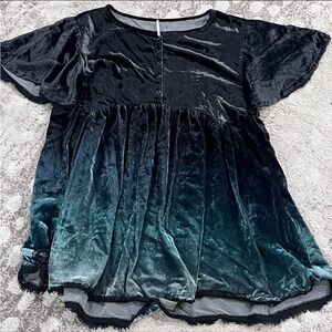 Free People Velvet Mini babydoll Dress